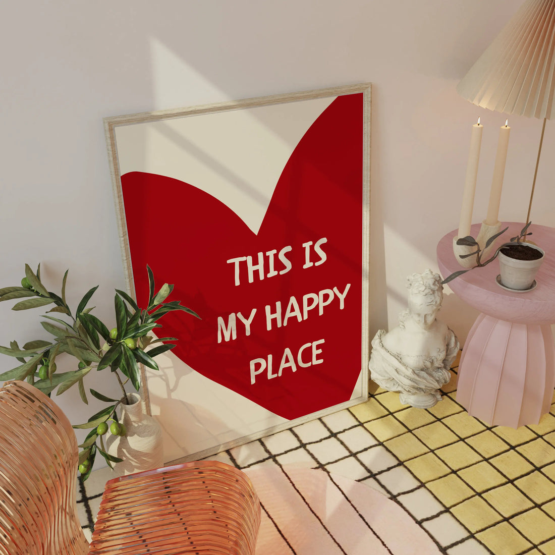 This Is My Happy Place Framed Canvas