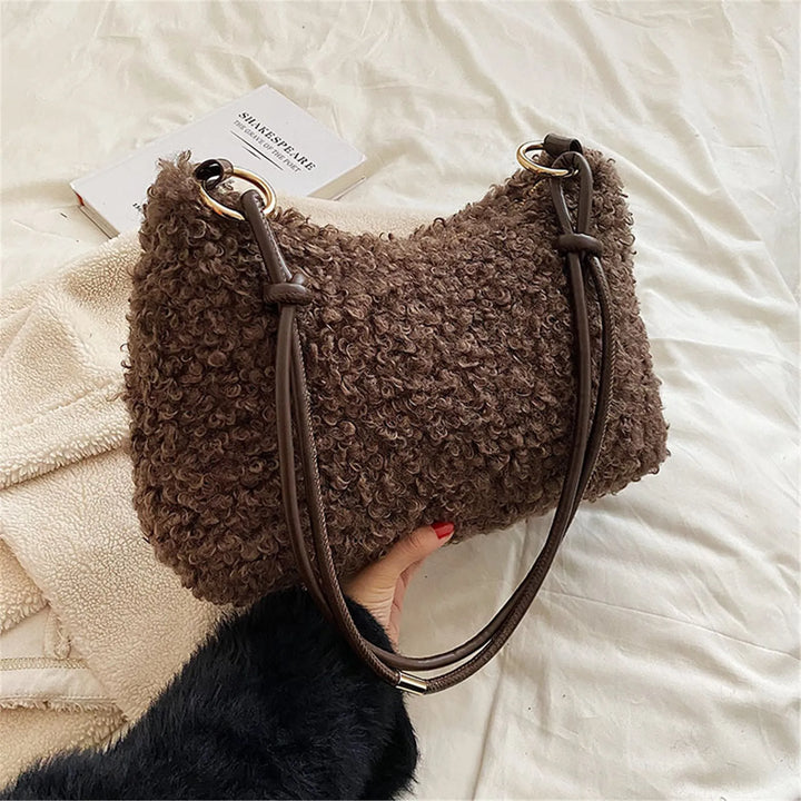 Plush Fur Crossbody Shoulder Bag
