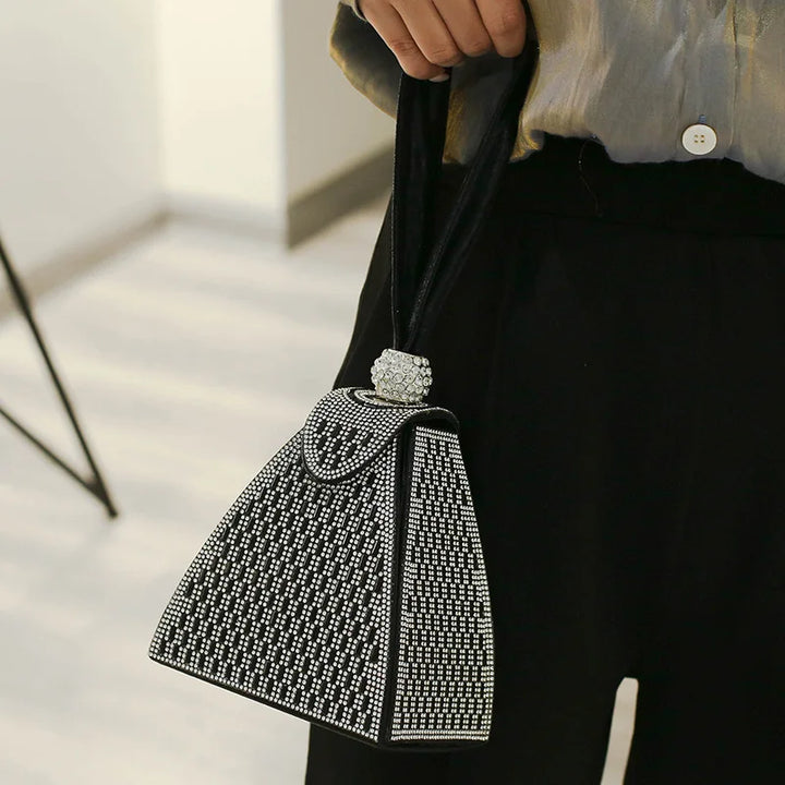 Crystal Bucket Clutch Bag