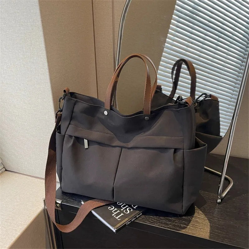 Spacious Nylon Tote Bag