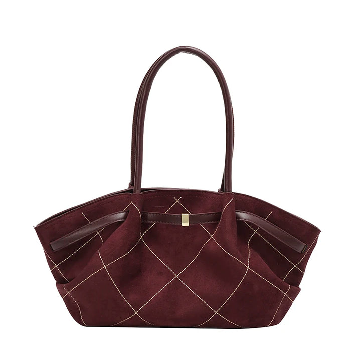 Faux Suede Shoulder Bag
