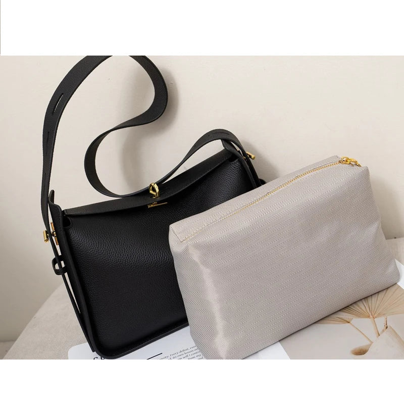 Wide Strap Shoulder Crossbody Bag