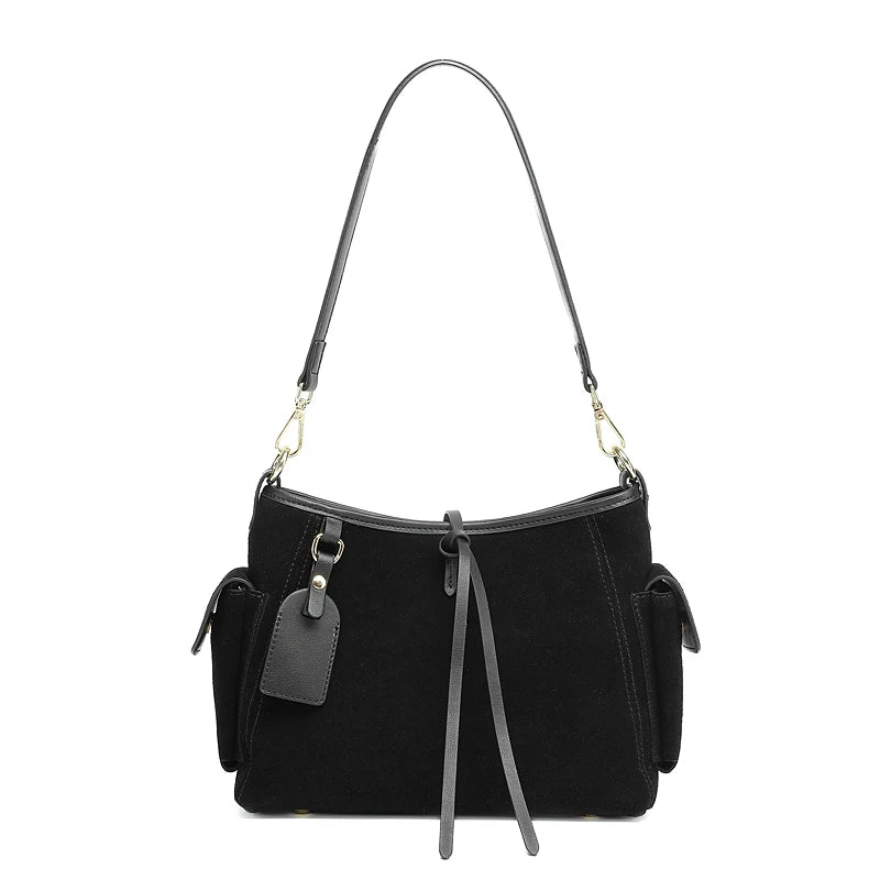 Vintage Suede Genuine Leather Shoulder Bag