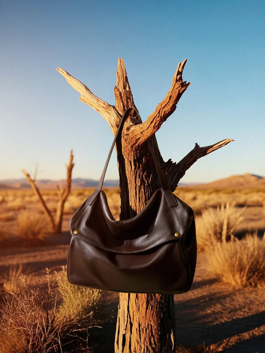 100% genuine leather women's shoulder bag large capacity soft cowhide leather tote Bag simple lady casual Handbag for Commuting