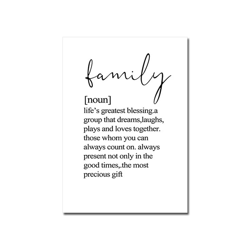 Happy Family Love Quote Canvas