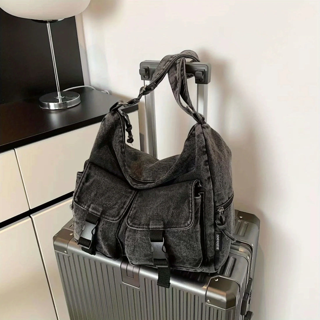 Women Large Capacity Denim Shoulder Crossbody Bag
