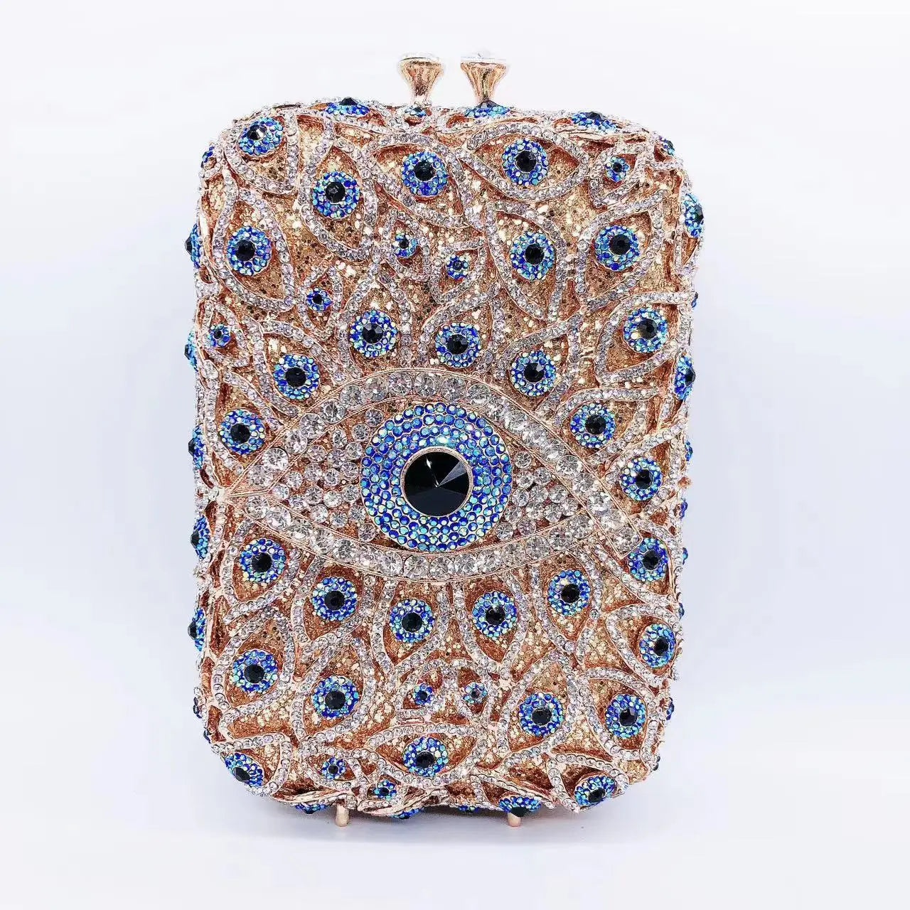 Rhinestone Hollow Clutch Bag