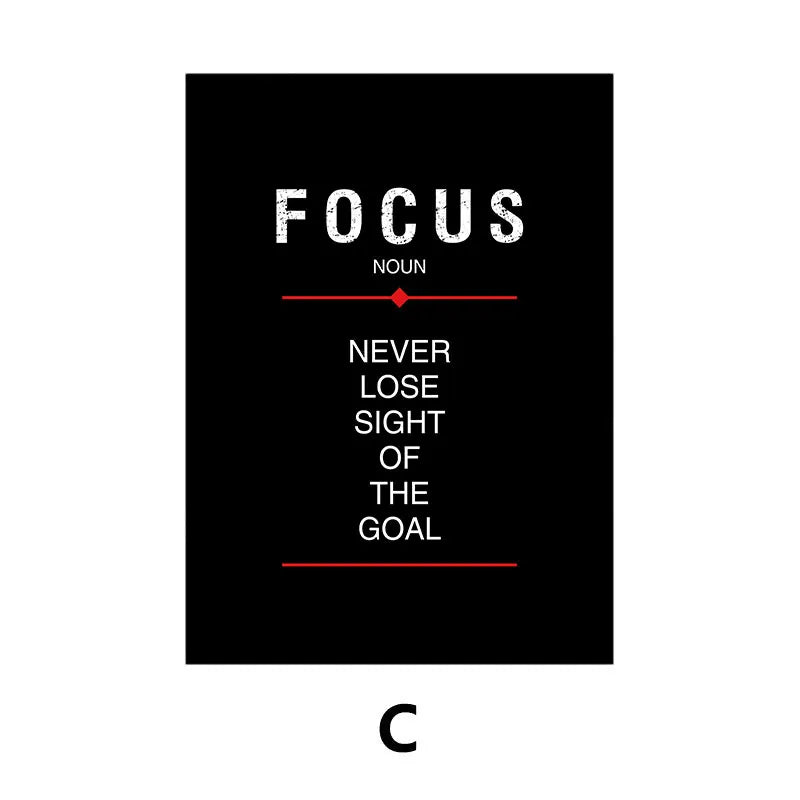 Modern Black Discipline Quote Canvas Print