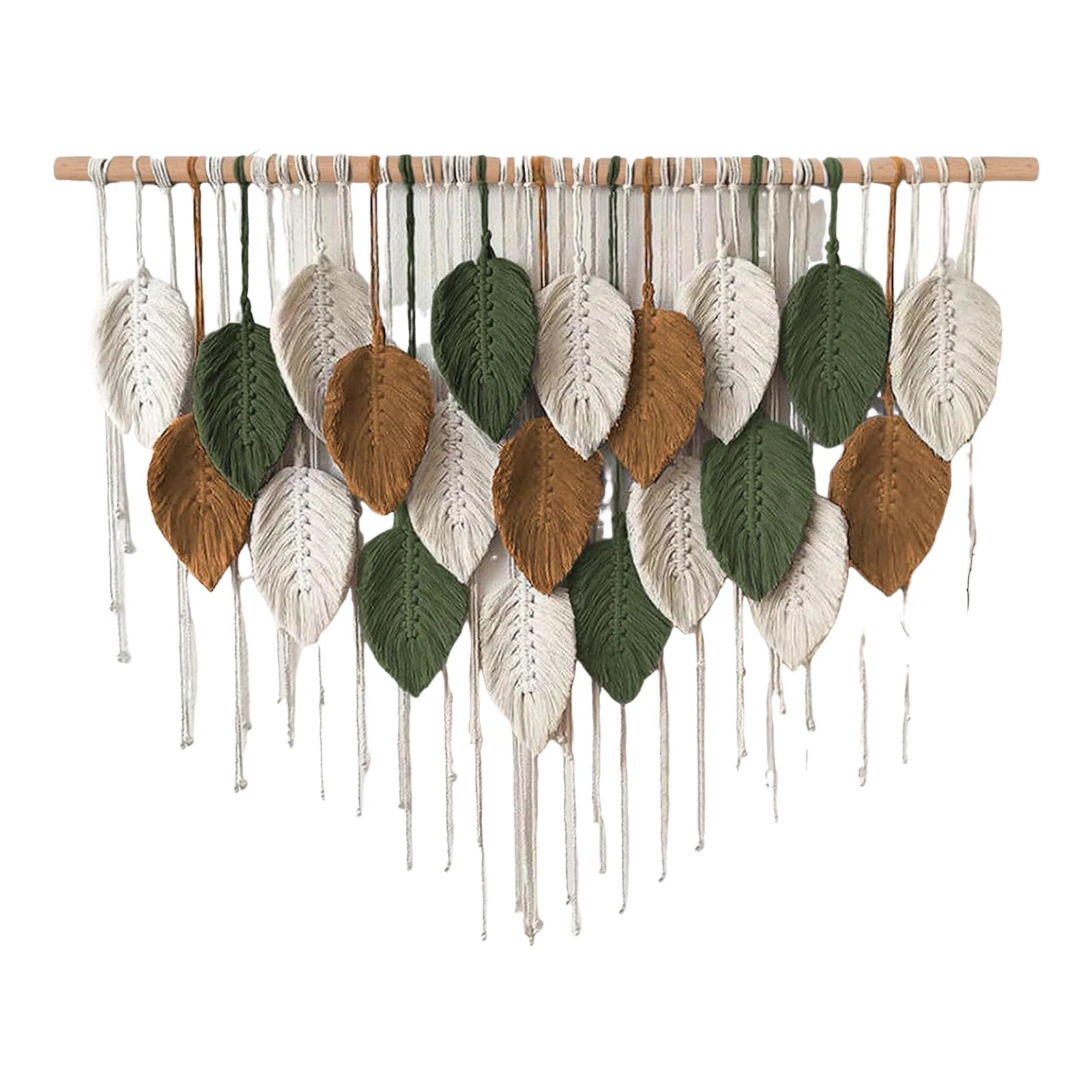 Large Handmade Boho Leaf Macrame Wall Tapestry