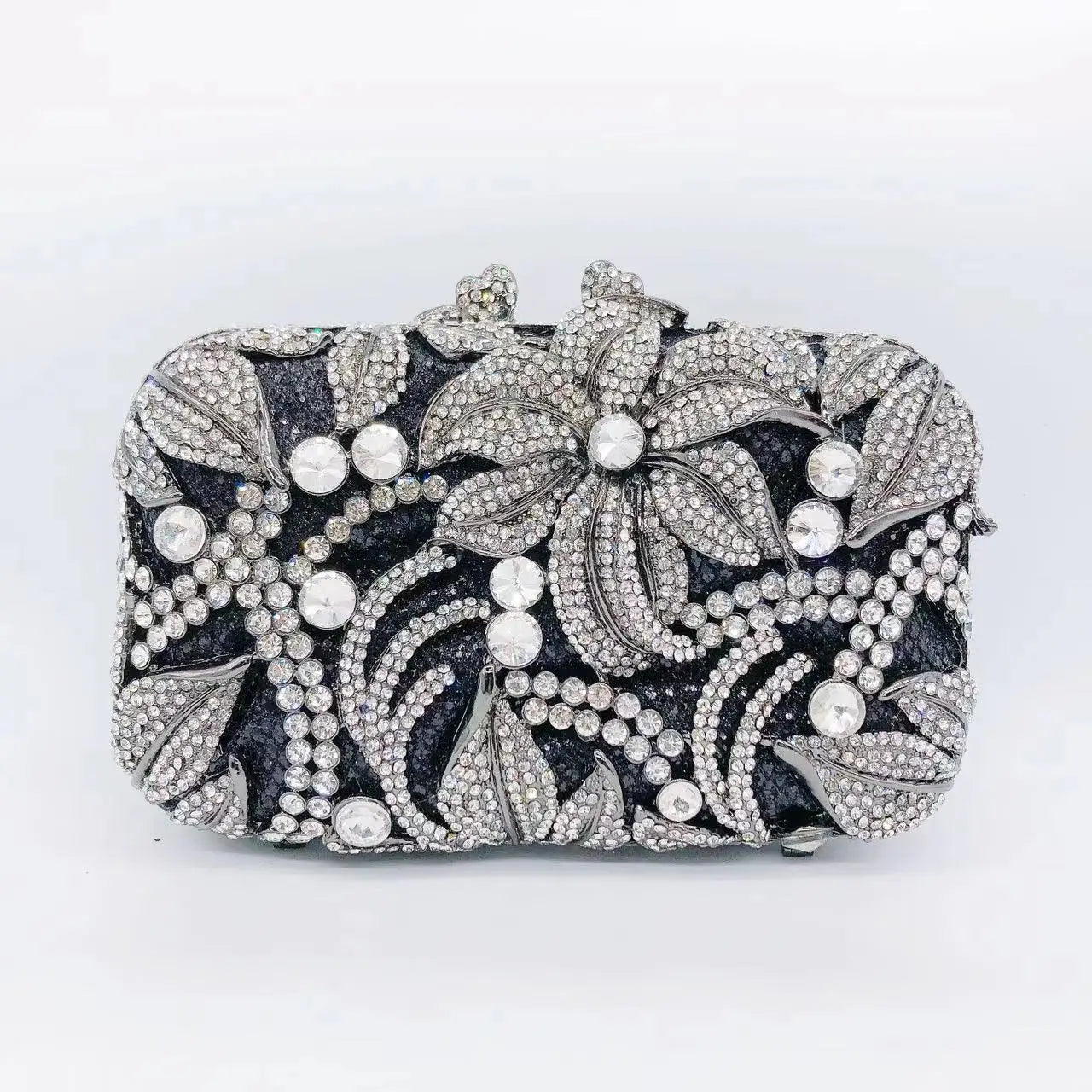 Rhinestone Hollow Clutch Bag