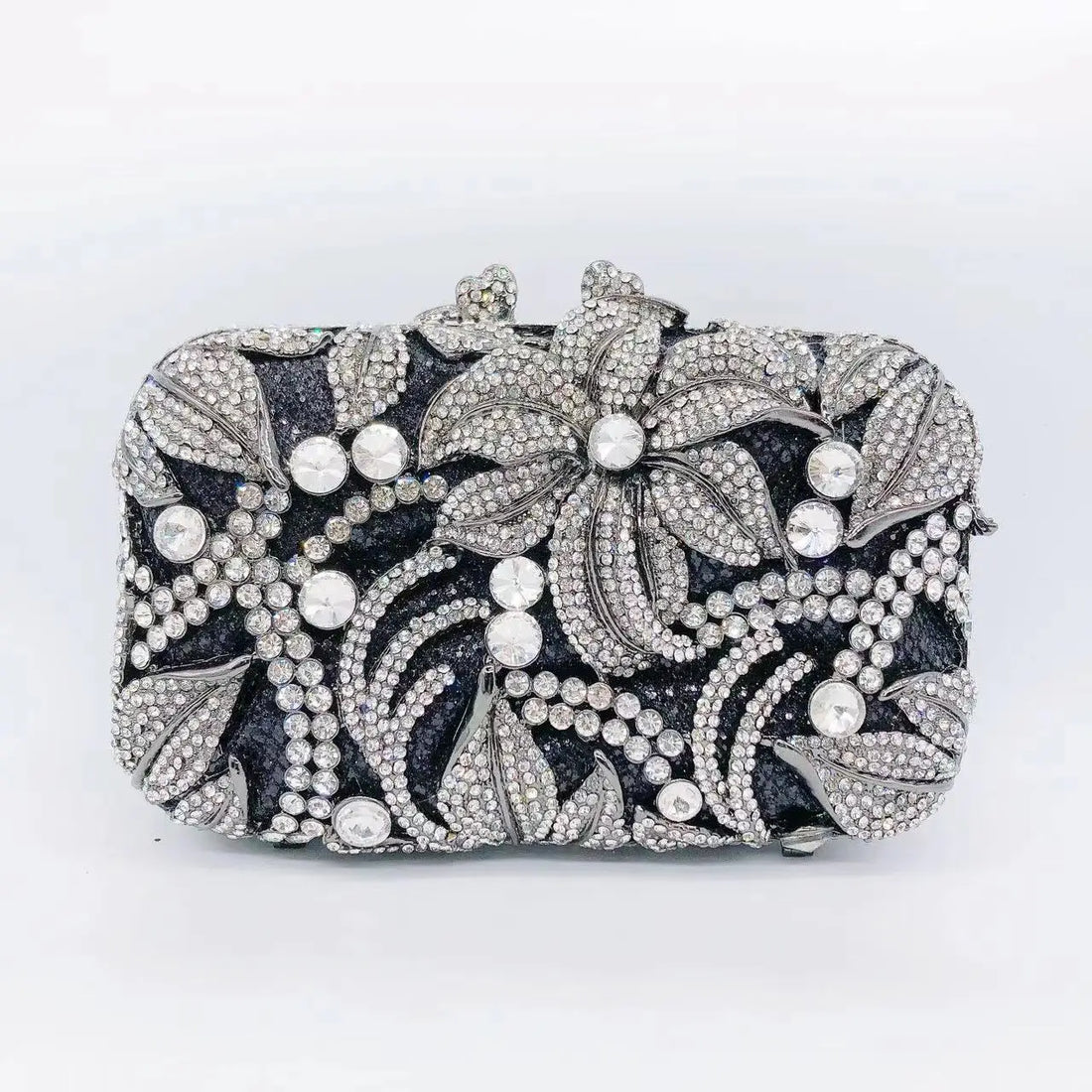 Rhinestone Hollow Clutch Bag