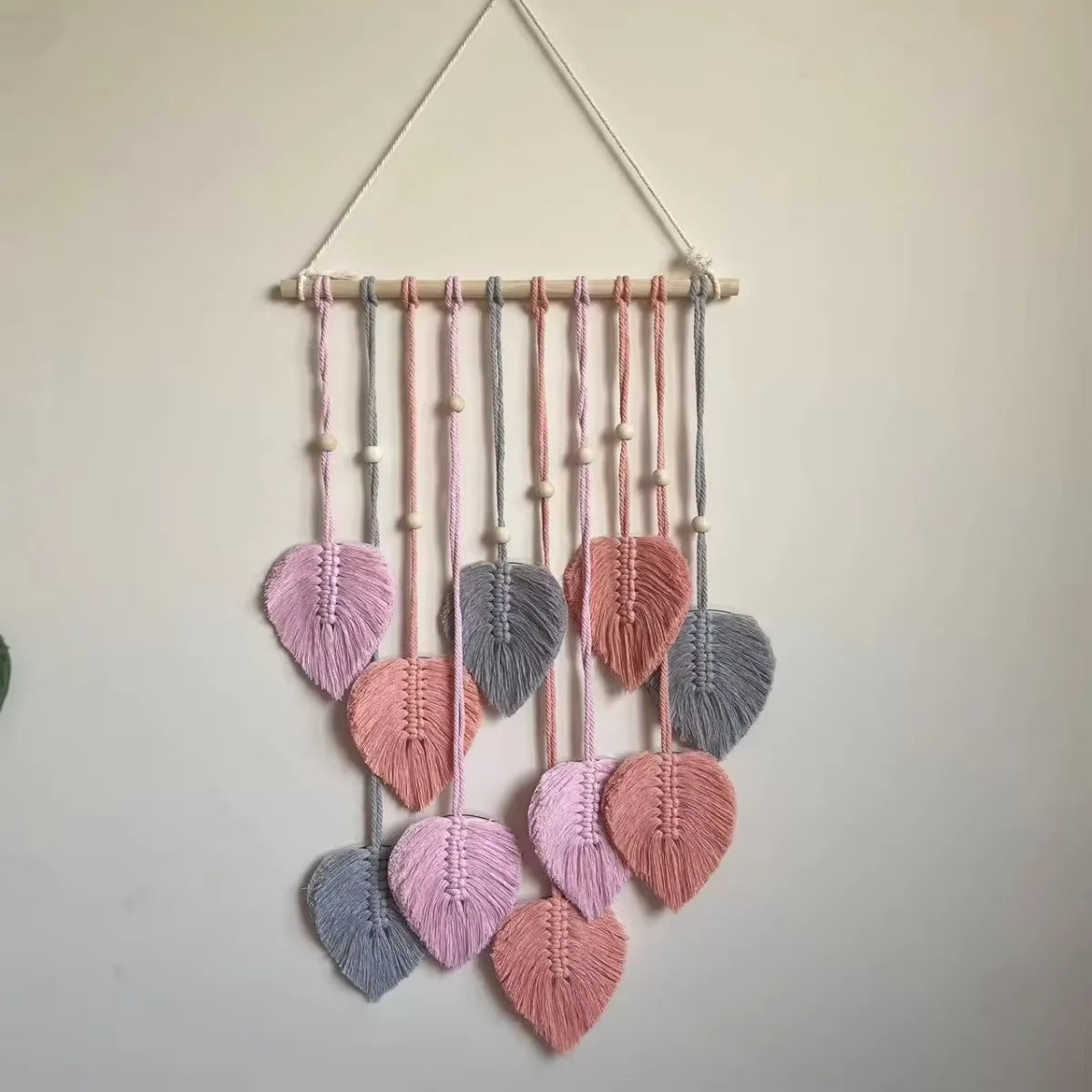 Handmade Green Leaf Macrame Wall Hanging