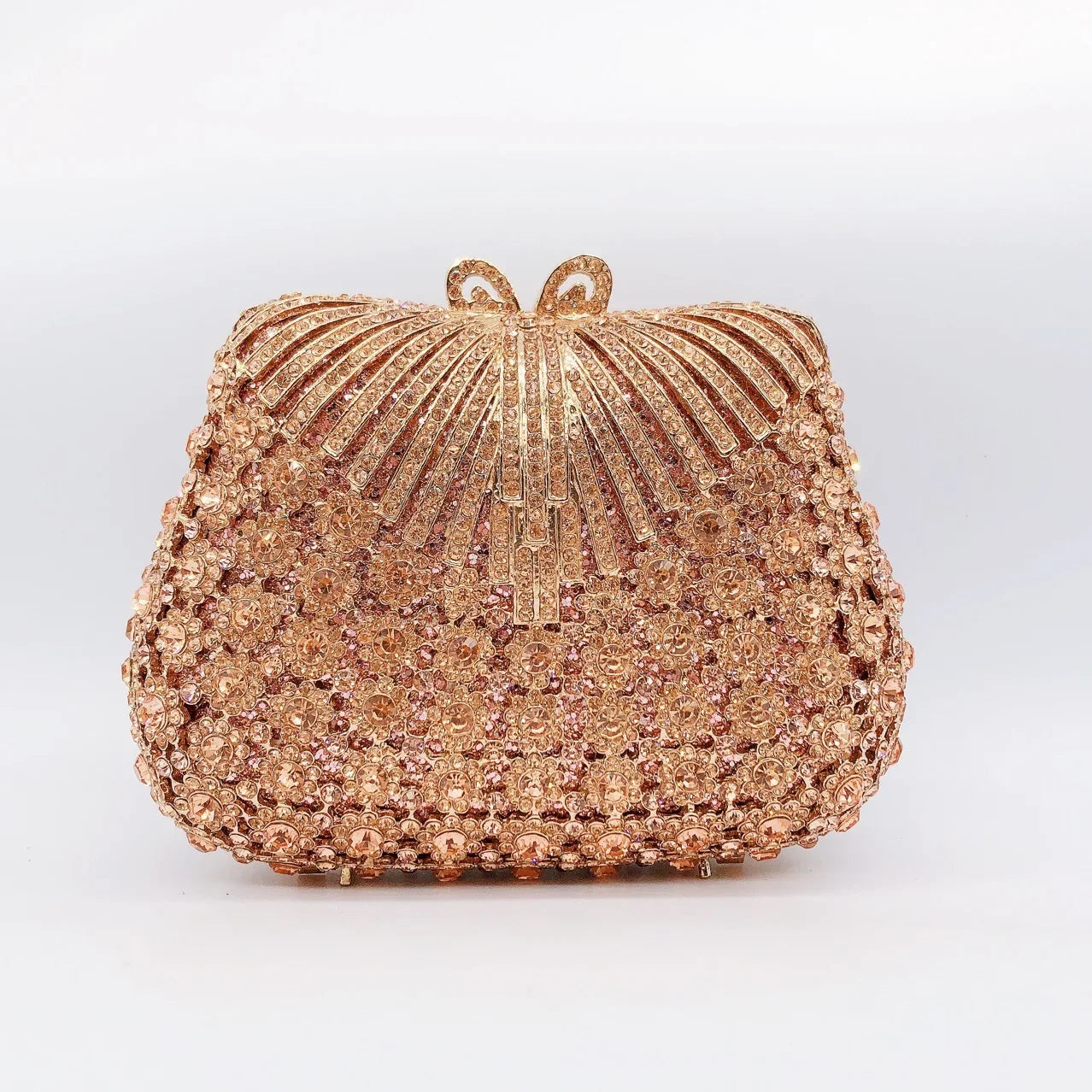 Rhinestone Hollow Clutch Bag