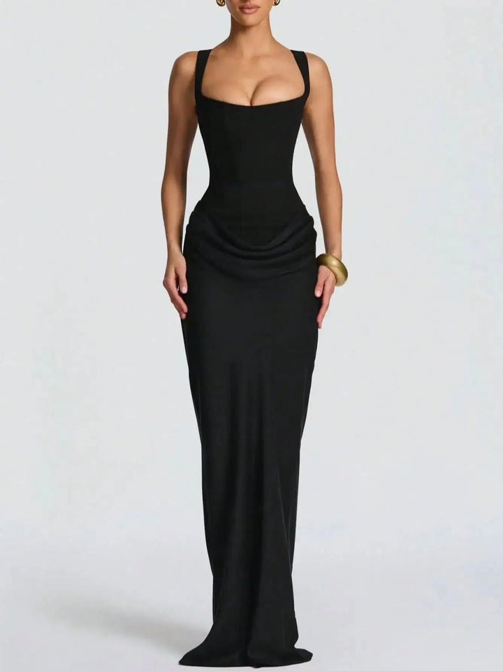 Cornelia Lace-Up Maxi Dress