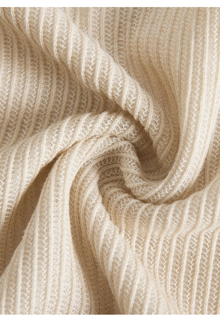 Women’s Knitted V-Neck Pullover Polo Sweater