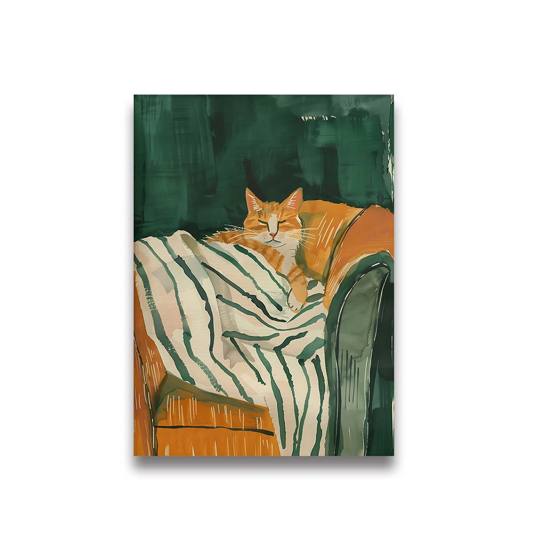Abstract Woman Reading Coffee Canvas Wall Art