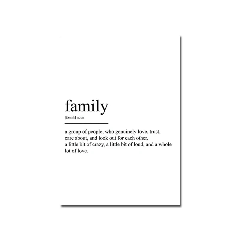 Happy Family Love Quote Canvas
