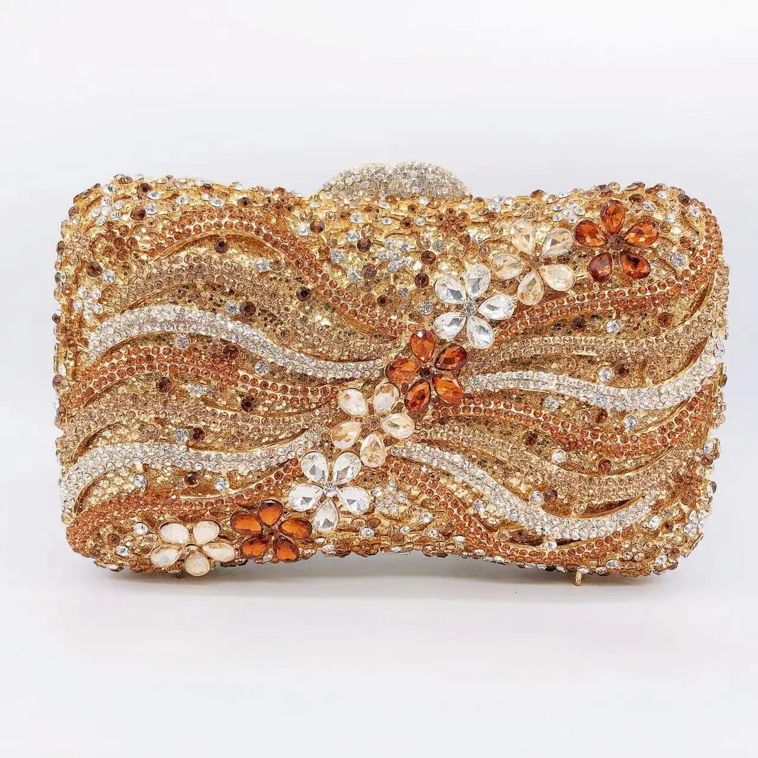 Rhinestone Hollow Clutch Bag