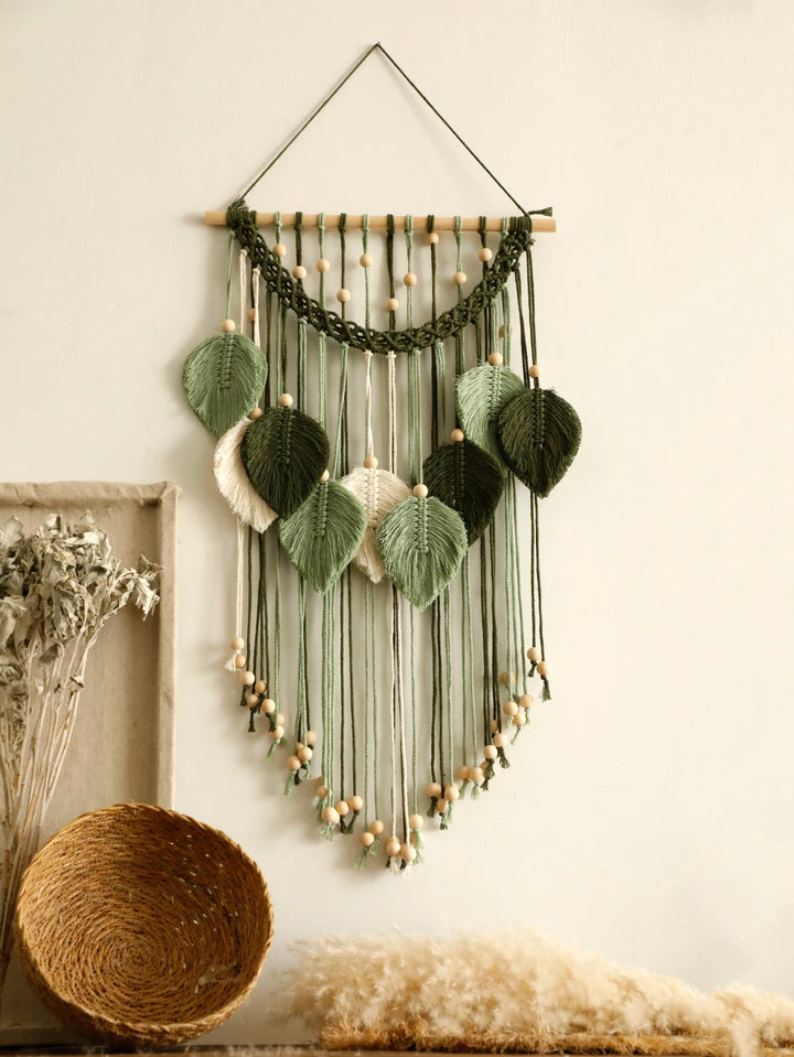 Multicolor Leaves Macrame Wall Hanging