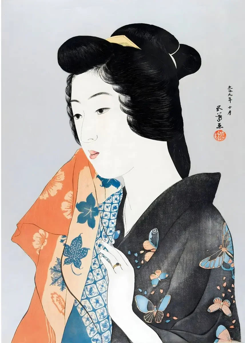 Japanese Vintage Geisha Ukiyo-e Canvas Poster