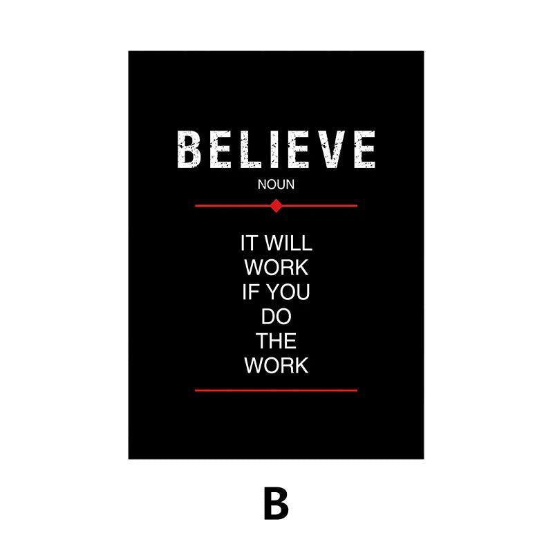 Modern Black Discipline Quote Canvas Print