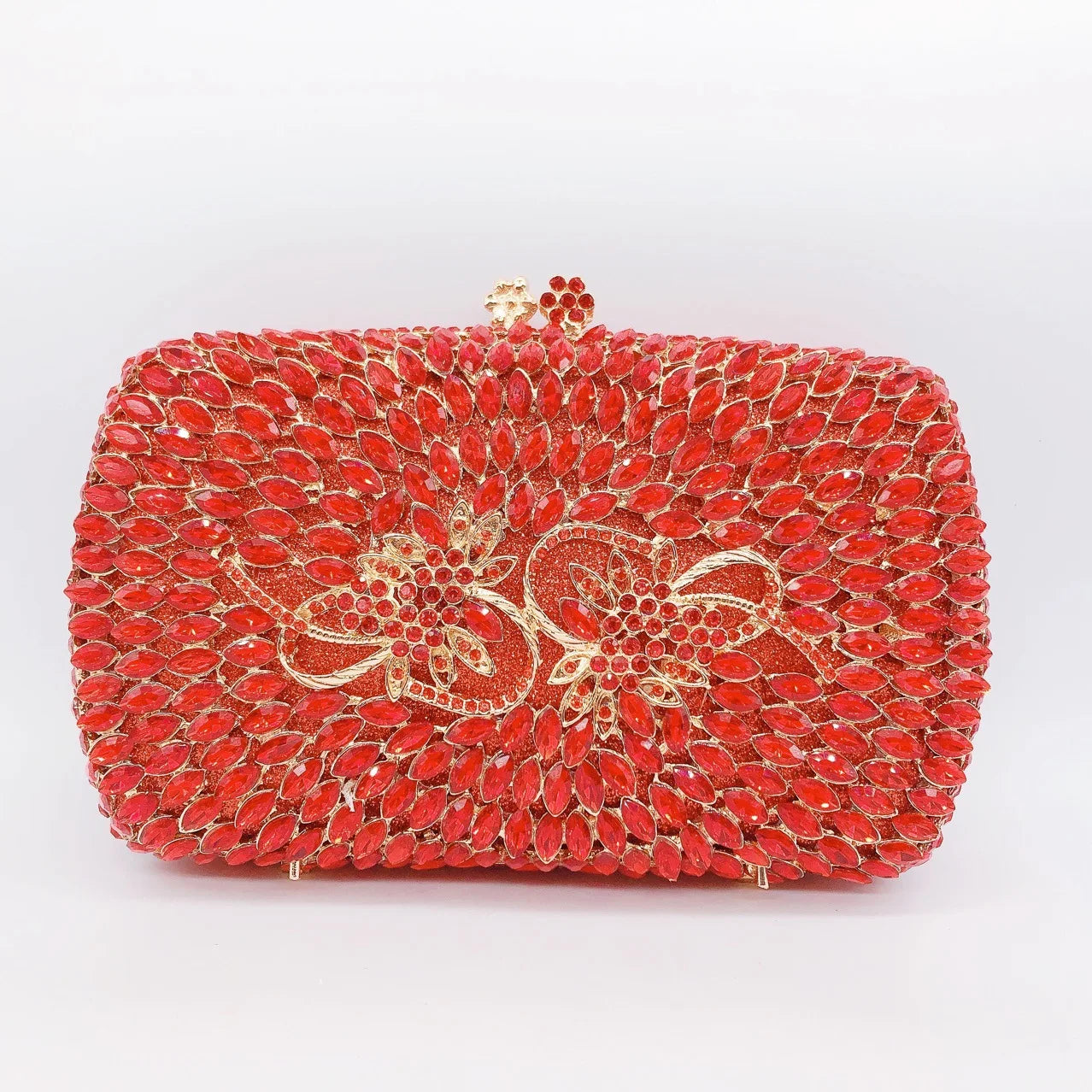 Rhinestone Hollow Clutch Bag