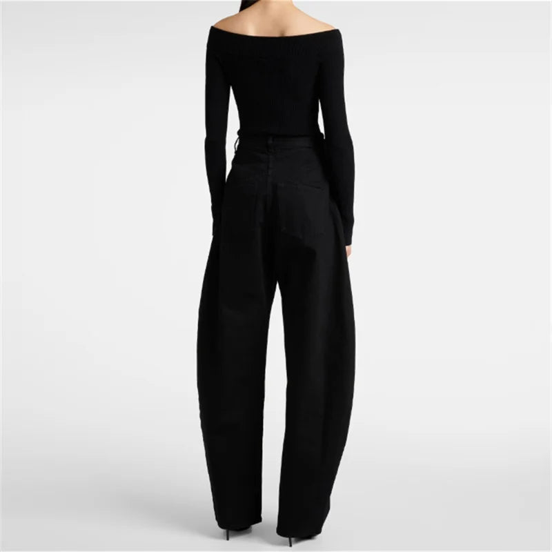 Women’s High Waist Slim Straight Jeans