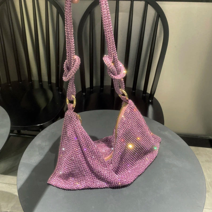 Rhinestone Hobo Shoulder Bag