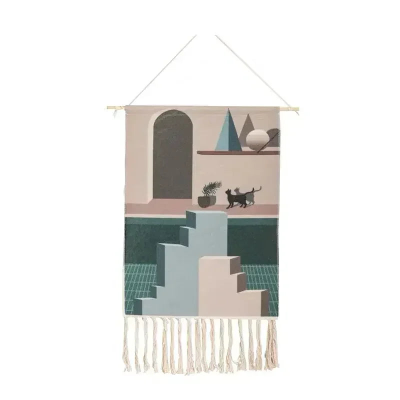 Nordic Handmade Tassel Macrame Wall Tapestry
