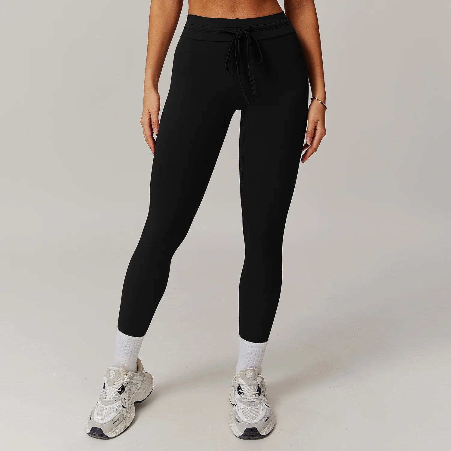 Women’s High Waist Drawstring Yoga Leggings