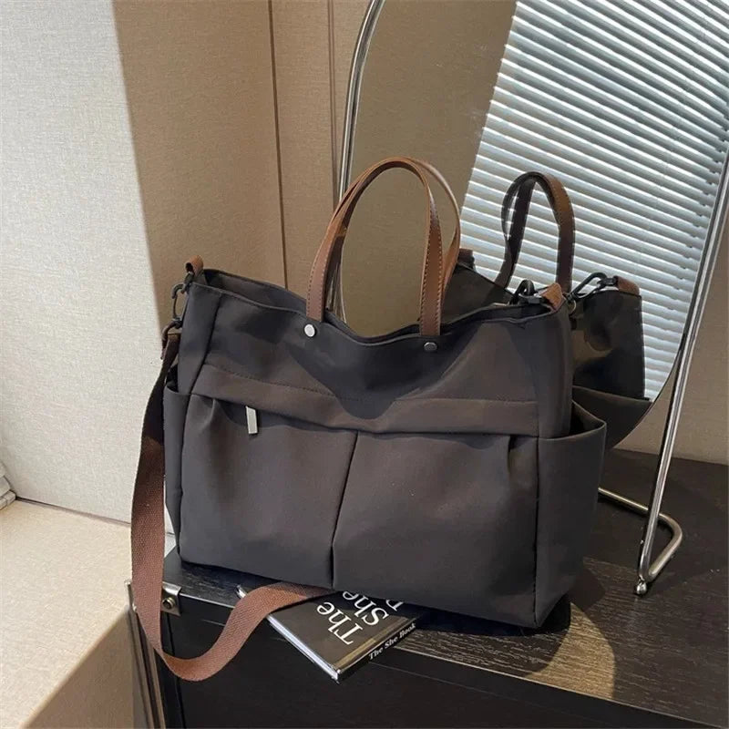 Spacious Nylon Tote Bag