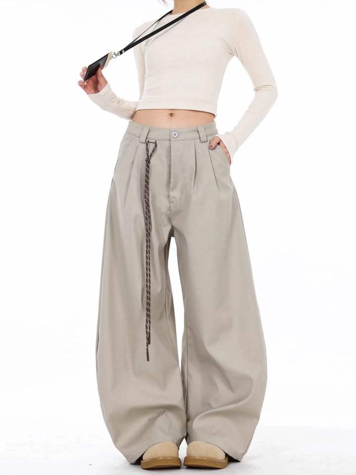 Women’s High Waist Straight Suit Pants