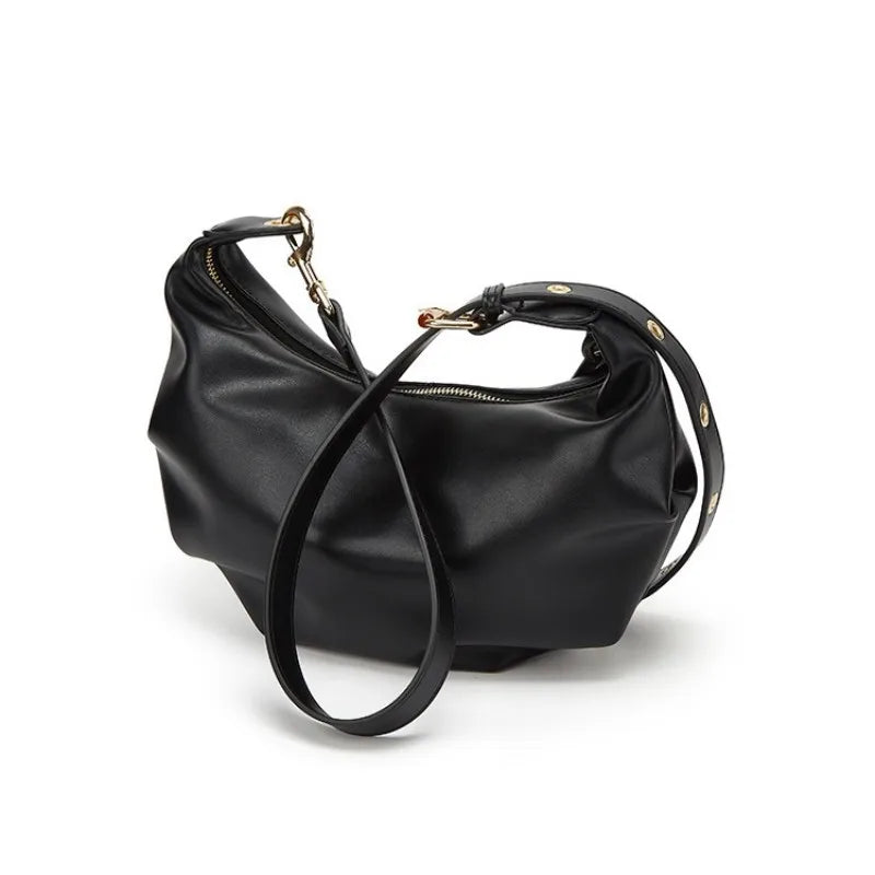 Women’s Soft Leather Crescent Shoulder Bag