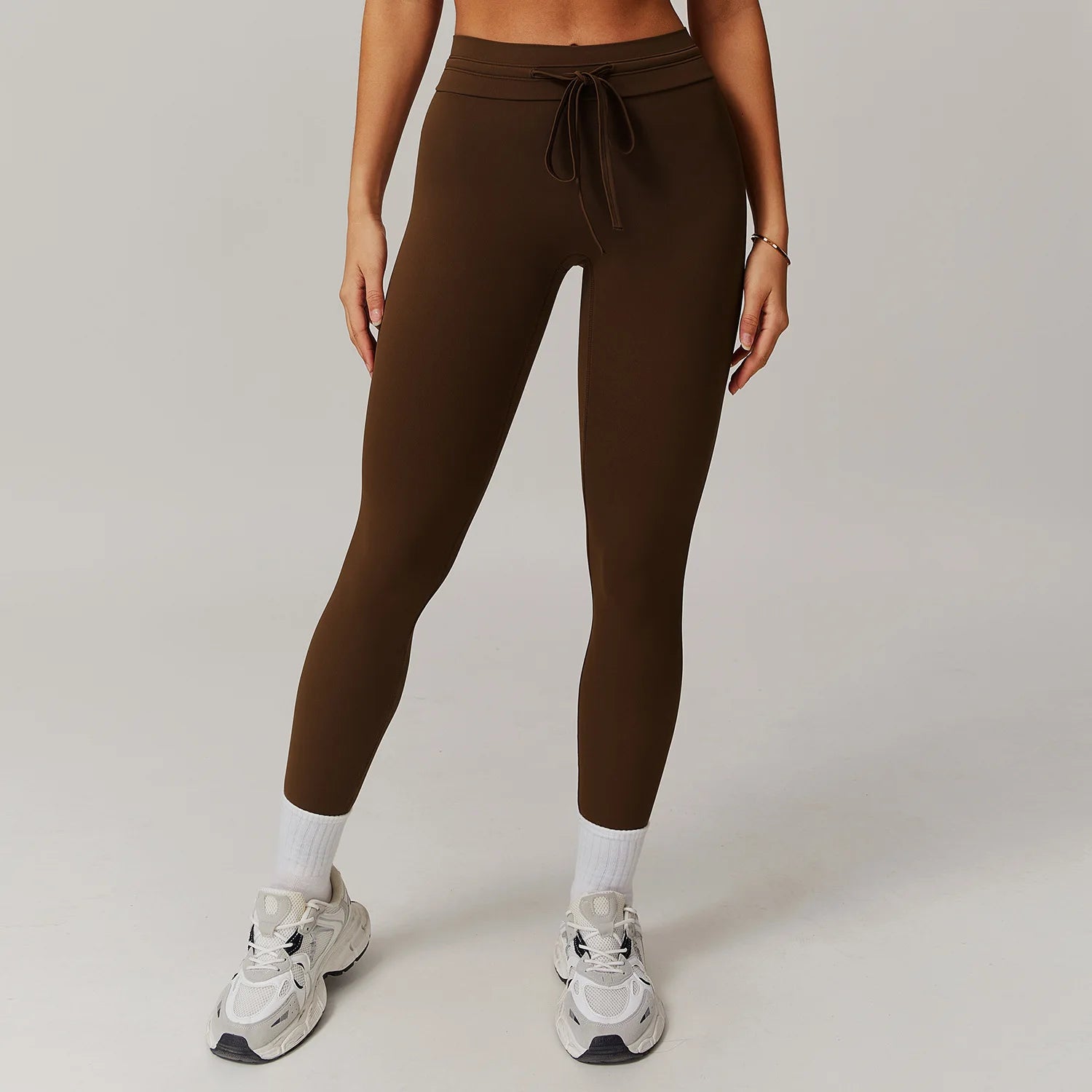Women’s High Waist Drawstring Yoga Leggings