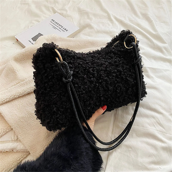 Plush Fur Crossbody Shoulder Bag