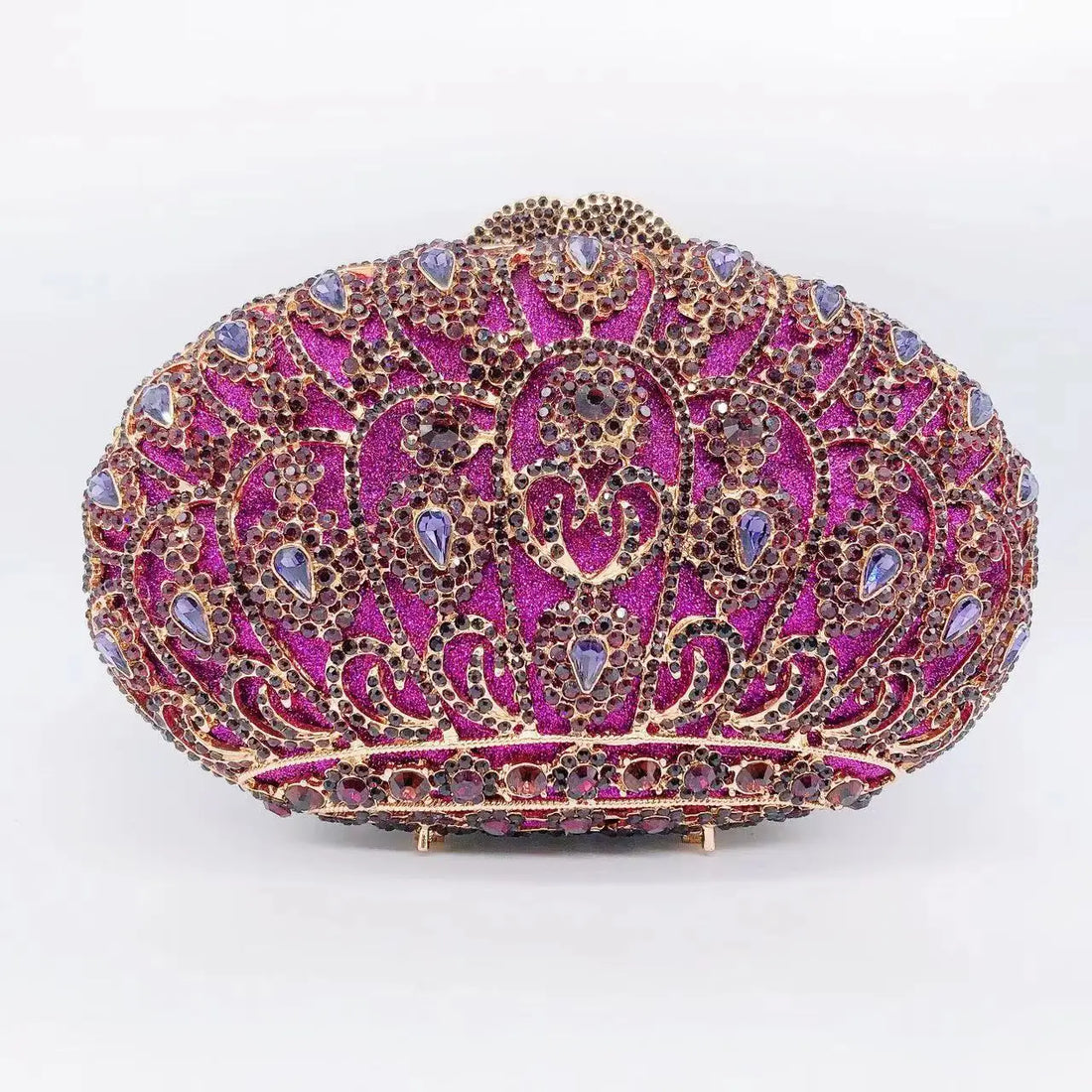 Rhinestone Hollow Clutch Bag