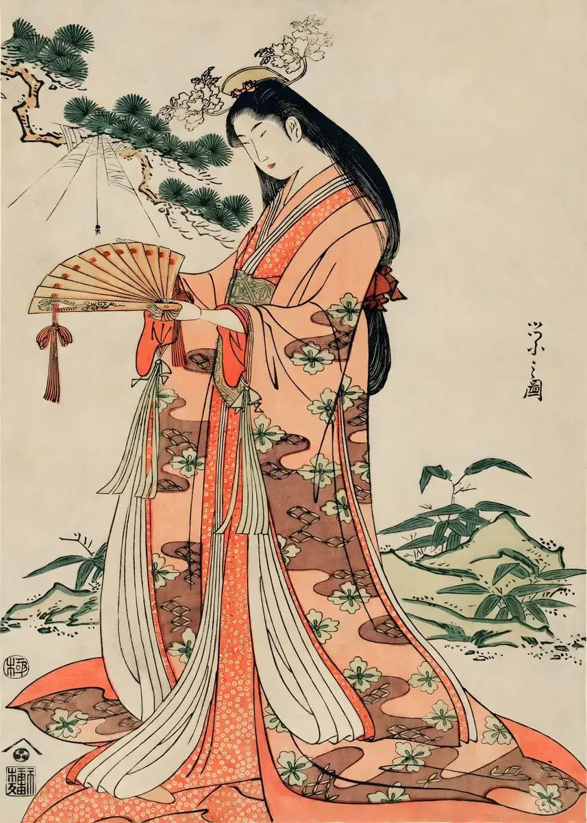 Japanese Vintage Geisha Ukiyo-e Canvas Poster