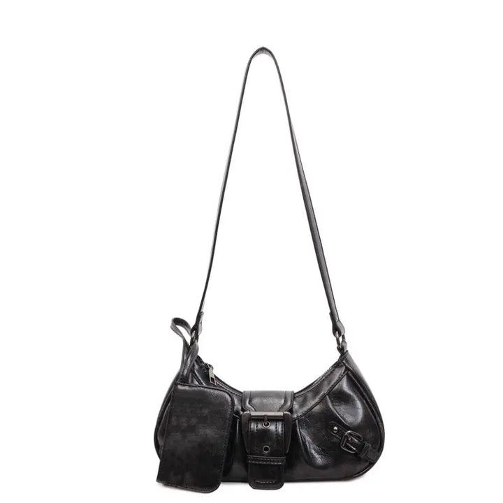 Y2K Retro Pleated Rivet Shoulder Bag