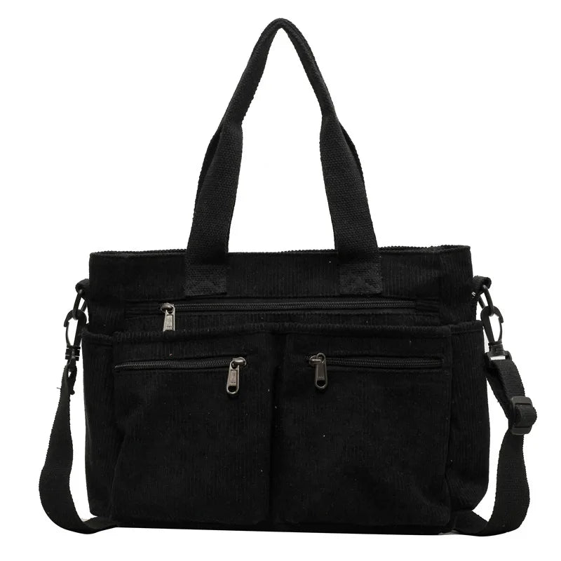 Large Capacity Corduroy Tote Bag