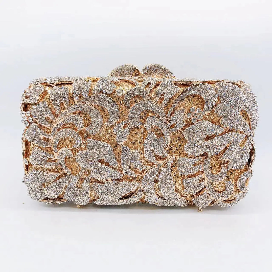 Rhinestone Hollow Clutch Bag