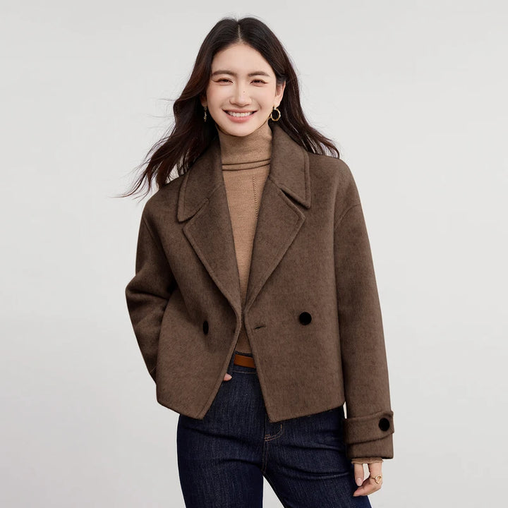 British Wool Blend Double-Breasted Jacket