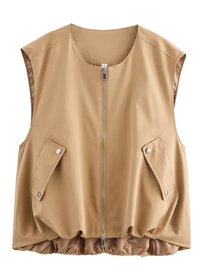 Retro Suede Zip Cropped Jacket 2025