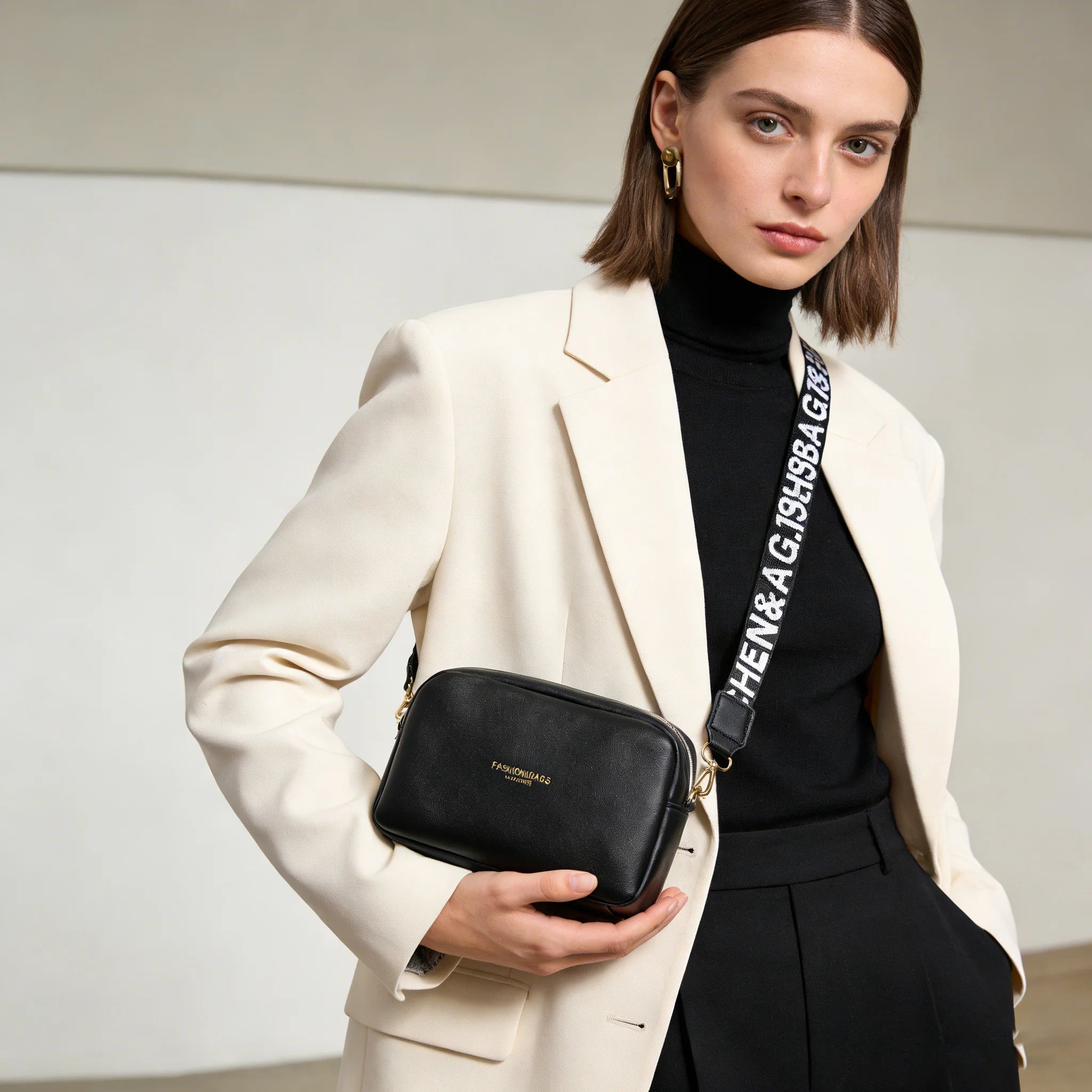 Simple Style Small PU Leather Crossbody Bag