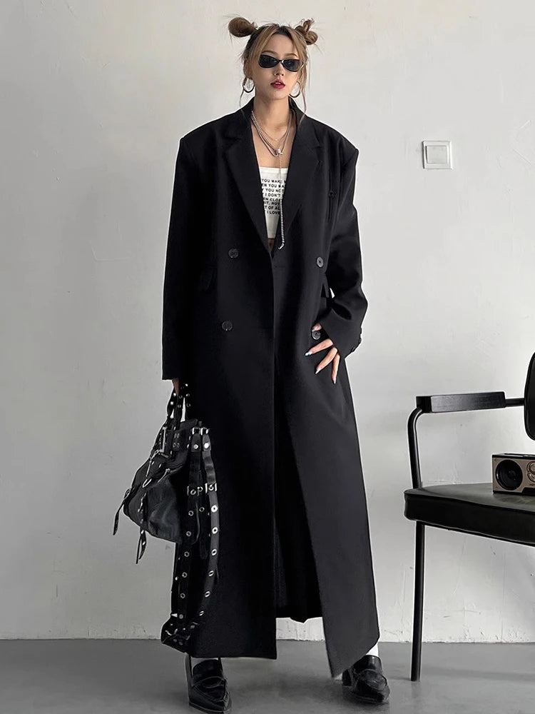 Lautaro Double Breasted Long Trench Coat