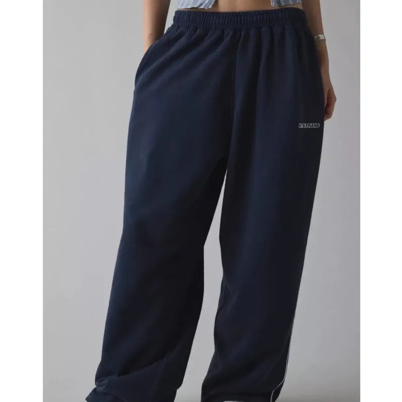 2025 autumn winter Casual pants woman clothing sports pantalones Commuting Straight trousers Homewear Solid color simple style