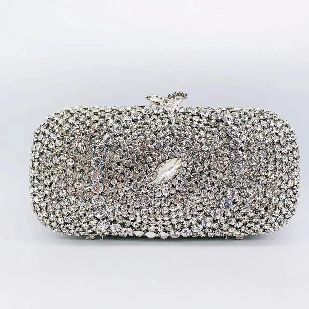 Rhinestone Hollow Clutch Bag