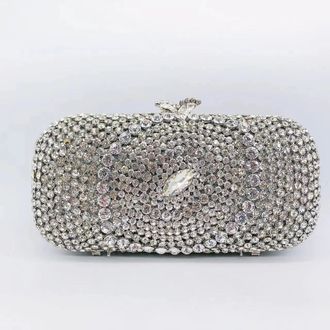Rhinestone Hollow Clutch Bag