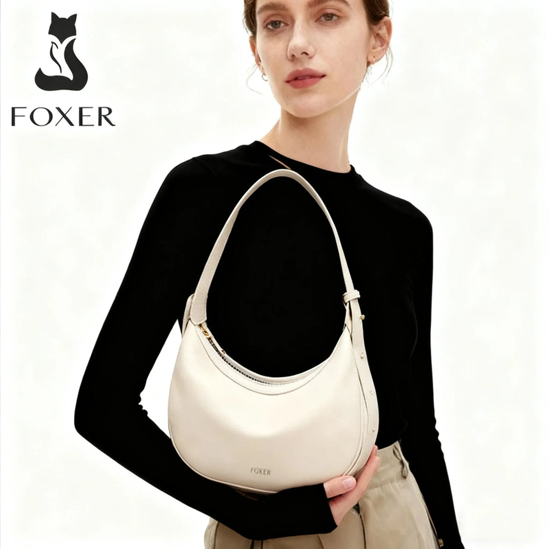 Crescent PU Leather Shoulder Bag