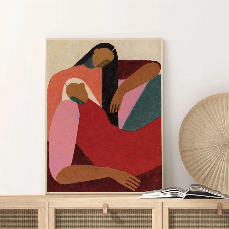 Reds Gallery Wall Abstract Figure Canvas Art