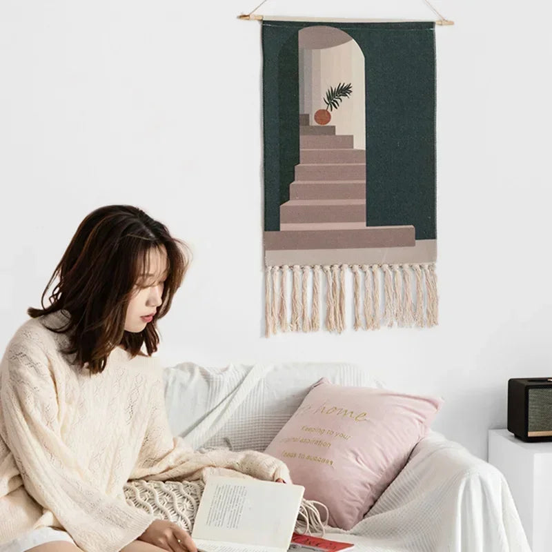 Nordic Handmade Tassel Macrame Wall Tapestry